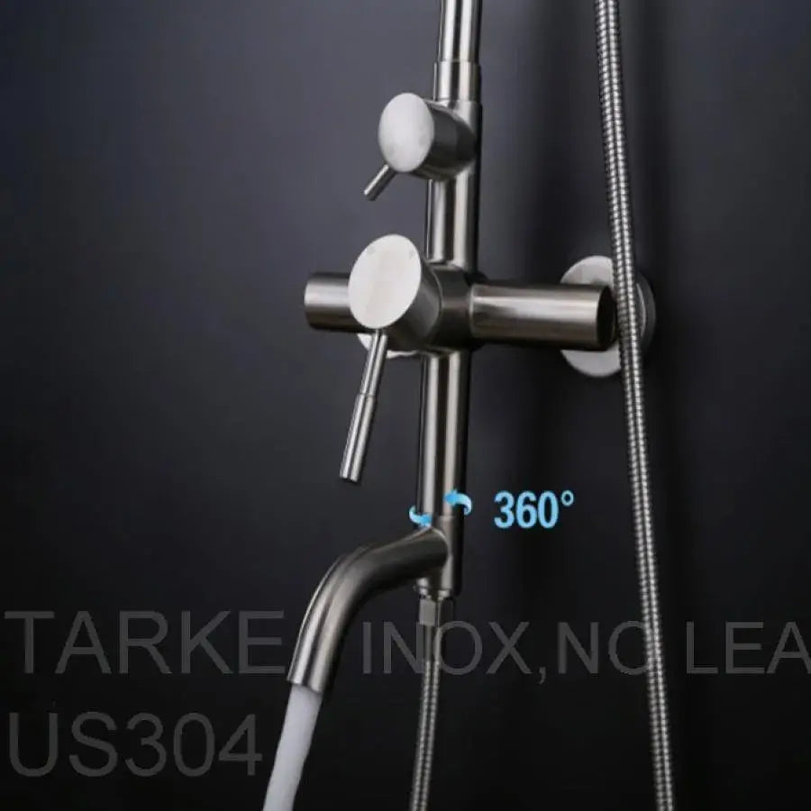 Coloana de Dus, Inox SUS304, Satinat, LY003 Baterii & Coloane de Duș Default Title Alessandro Design