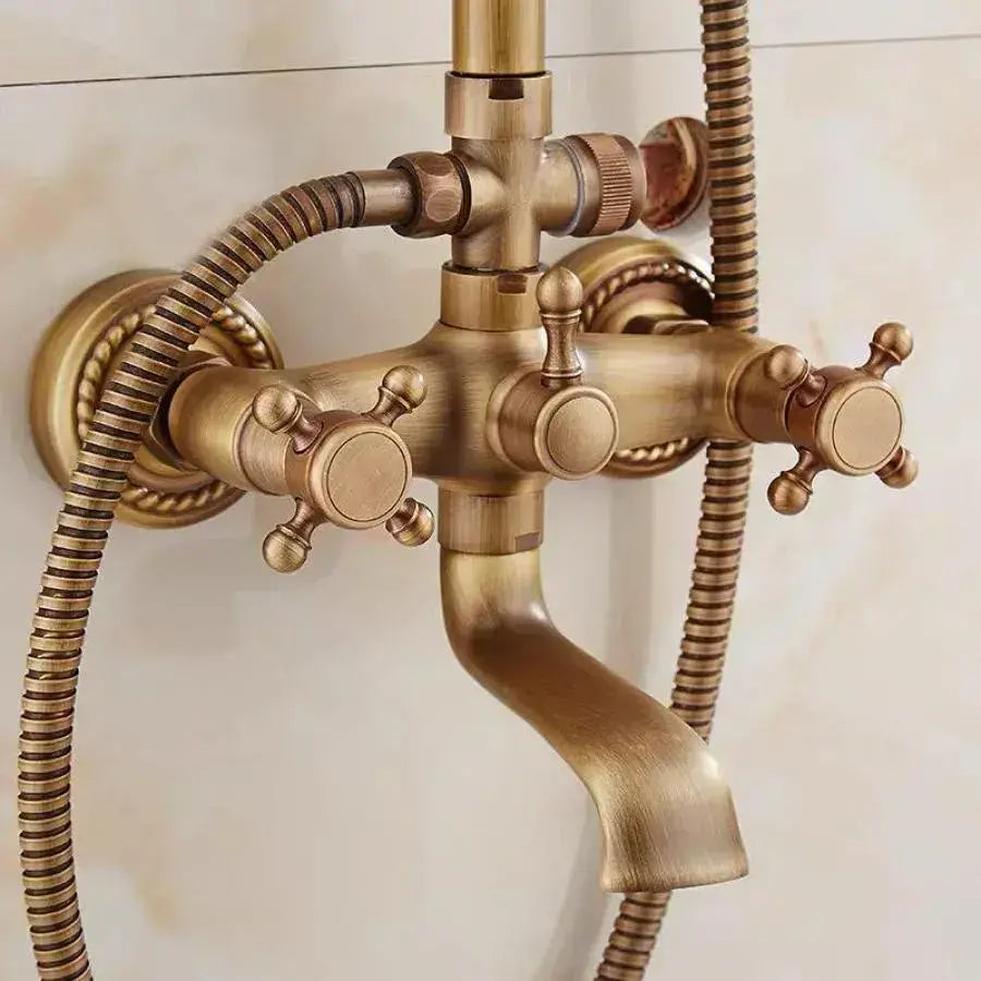 Colonna Doccia, Metallo, Oro Antico, OD/2044 Rubinetti E Colonne Doccia Titolo predefinito Alessandro Design