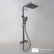 Colonna Doccia, Ottone Sanitario, Nero con Oro Rosa, 10010H-M Rubinetti e Colonne Doccia Titolo predefinito Alessandro Design