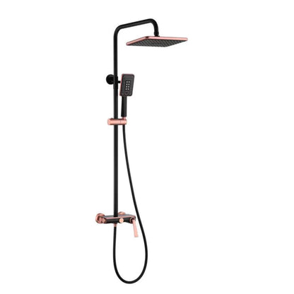 Colonna Doccia, Ottone Sanitario, Nero con Oro Rosa, 10010H-M Rubinetti e Colonne Doccia Titolo predefinito Alessandro Design