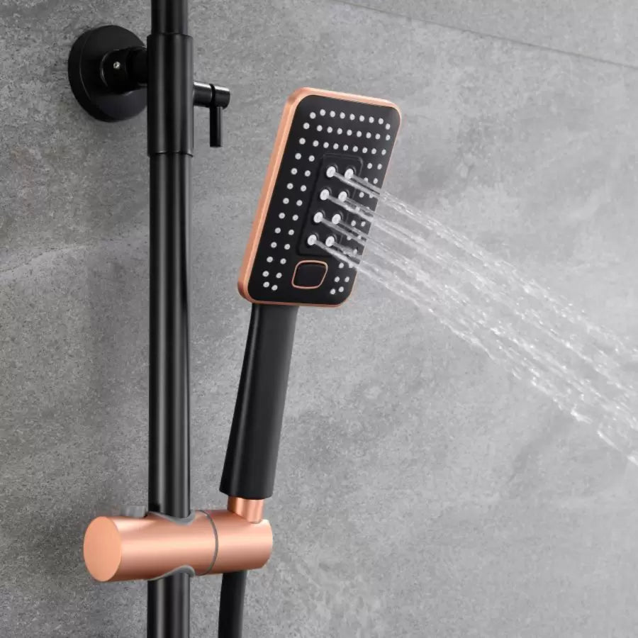 Colonna Doccia, Ottone Sanitario, Nero con Oro Rosa, 10010H-M Rubinetti e Colonne Doccia Titolo predefinito Alessandro Design