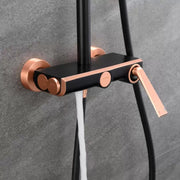 Colonna Doccia, Ottone Sanitario, Nero con Oro Rosa, 10010H-M Rubinetti e Colonne Doccia Titolo predefinito Alessandro Design