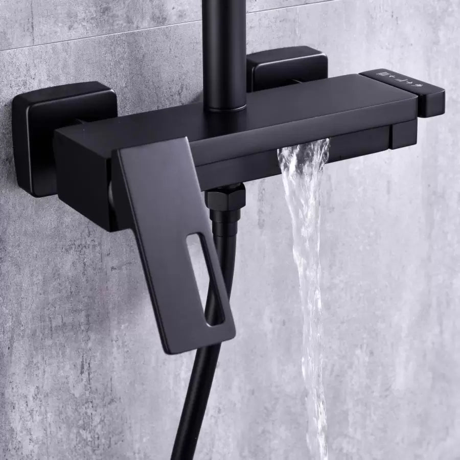 Colonna Doccia, Ottone Sanitario, Nero, 9810H Rubinetti E Colonne Doccia Titolo predefinito Alessandro Design