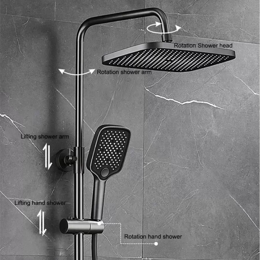Colonna doccia in acciaio inox, grigio scuro, OD3904 Titolo predefinito Alessandro Design
