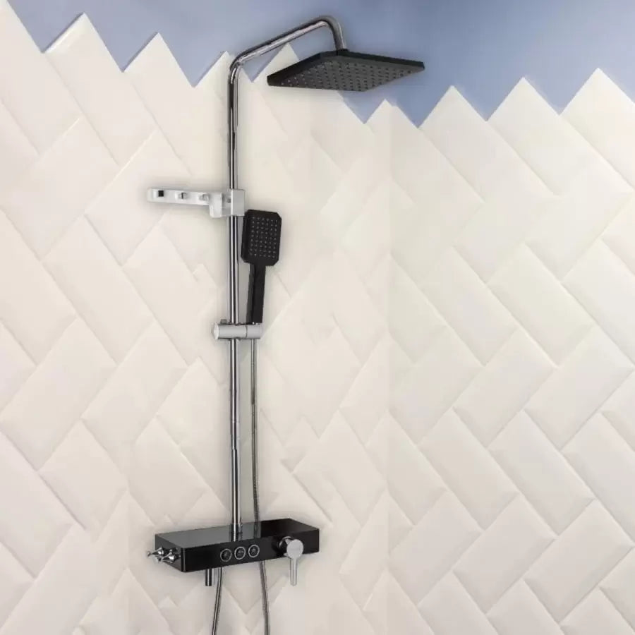 Colonna Doccia Display LCD Acciaio Inox Nero Argento SJG/006 Rubinetti e Colonne Doccia Titolo predefinito Alessandro Design