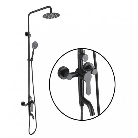 Colonna doccia, Acciaio inossidabile SUS304, Nero, Rubinetti e colonne doccia HS005 Titolo predefinito Alessandro Design