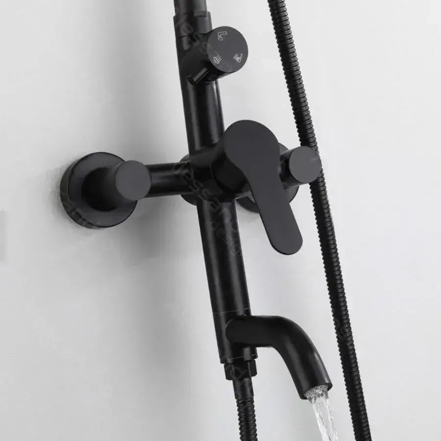 Colonna doccia, Acciaio inossidabile SUS304, Nero, Rubinetti e colonne doccia HS005 Titolo predefinito Alessandro Design