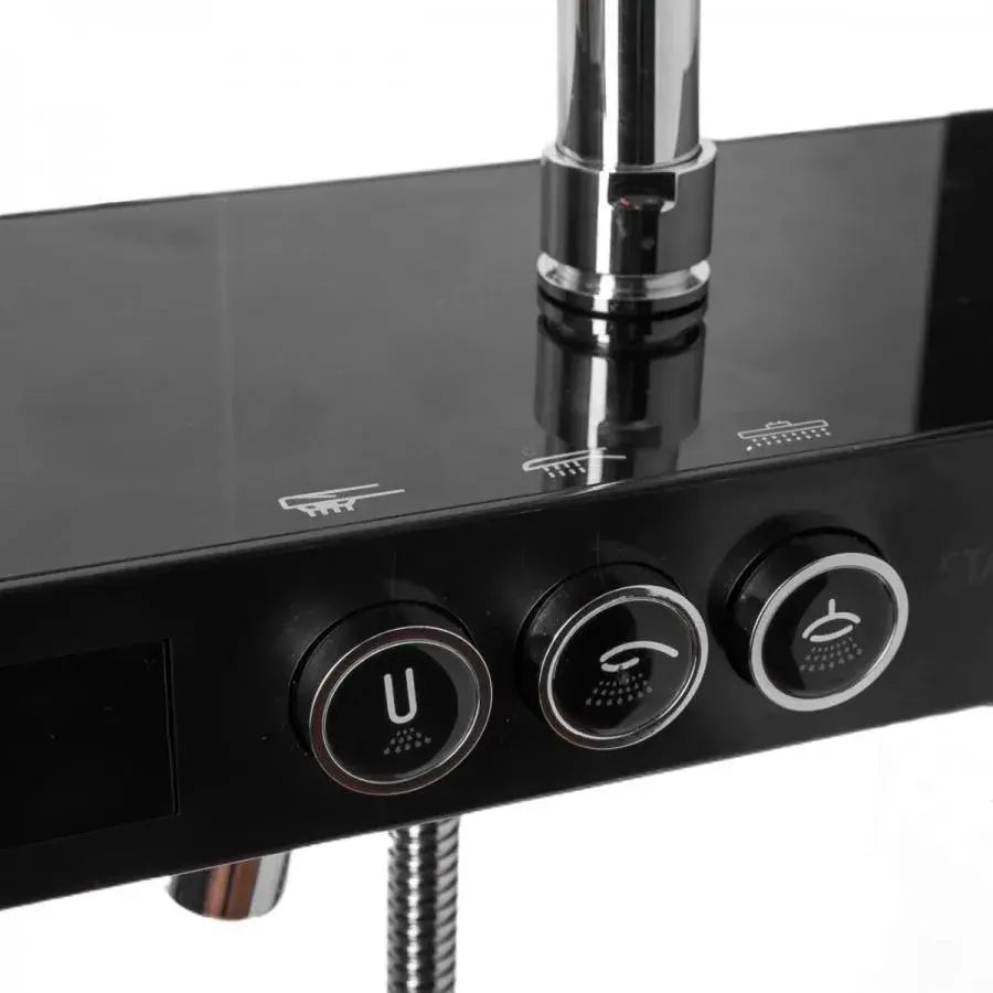 Colonna Doccia Display LCD Acciaio Inox Nero Argento SJG/003 Rubinetti e Colonne Doccia Titolo predefinito Alessandro Design
