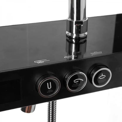 Colonna Doccia Display LCD Acciaio Inox Nero Argento SJG/003 Rubinetti e Colonne Doccia Titolo predefinito Alessandro Design