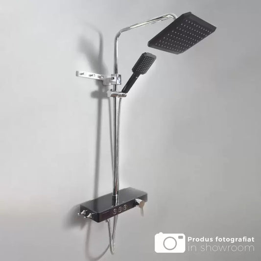 Colonna Doccia Display LCD Acciaio Inox Nero Argento SJG/006 Rubinetti e Colonne Doccia Titolo predefinito Alessandro Design