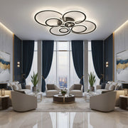 Lampadario LED con telecomando BETTY 127W, 8 Cerchi, Luce Fredda/Calda/Neutra, Dimmerabile, Nero Lampadari LED con Telecomando Titolo predefinito Alessandro Design