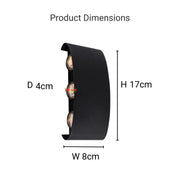 Fantas Aplica LED de Exterior si Interior, 6 Surse x 1W, IP65, Metalic, Negru, 3000K Aplice de Exterior Default Title Alessandro Design