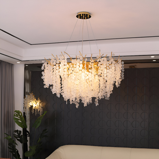 Lampadario di cristallo WALTZ Serenade, 6xG9, Oro, 60 cm, Altezza regolabile Lampadari di cristallo Titolo predefinito Alessandro Design