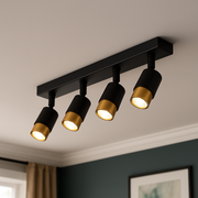 Proiector LED cu 4xGU10 Proiectoare, Auriu, Metal și Acril Lustre cu bec moderne Default Title Alessandro Design