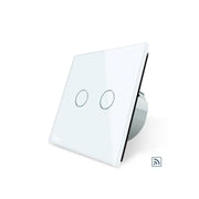 Touch Switch Wireless, Doppio, Bianco, Secure Glass, Titolo predefinito Livolo Alessandro Design