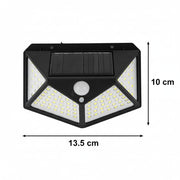 Lampada Solare con Sensore di Movimento, 100 LED, IP.65, Nero Applique da esterno Titolo predefinito Alessandro Design