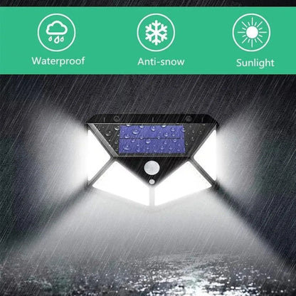Lampada Solare con Sensore di Movimento, 100 LED, IP.65, Nero Applique da esterno Titolo predefinito Alessandro Design