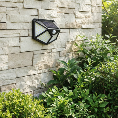 Lampada Solare con Sensore di Movimento, 100 LED, IP.65, Nero Applique da esterno Titolo predefinito Alessandro Design
