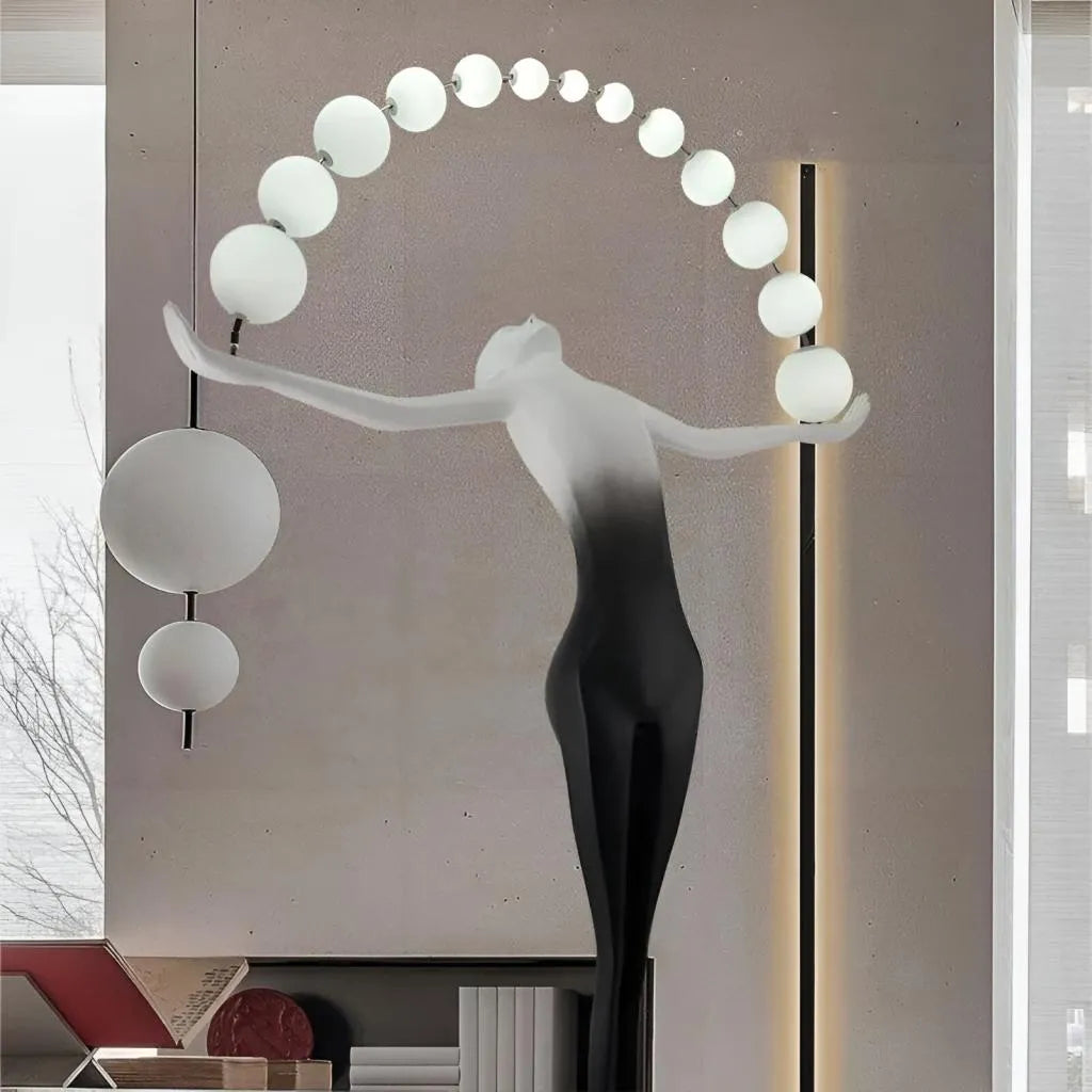 Anatolio Lampada da Terra LED 24W 4000KMetallo Nero Veioze & Lampada da Terra Titolo predefinito Alessandro Design
