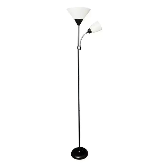 Lampadar Rory 2x E27 Alb Negru Veioze & Lampadare Default Title Alessandro Design