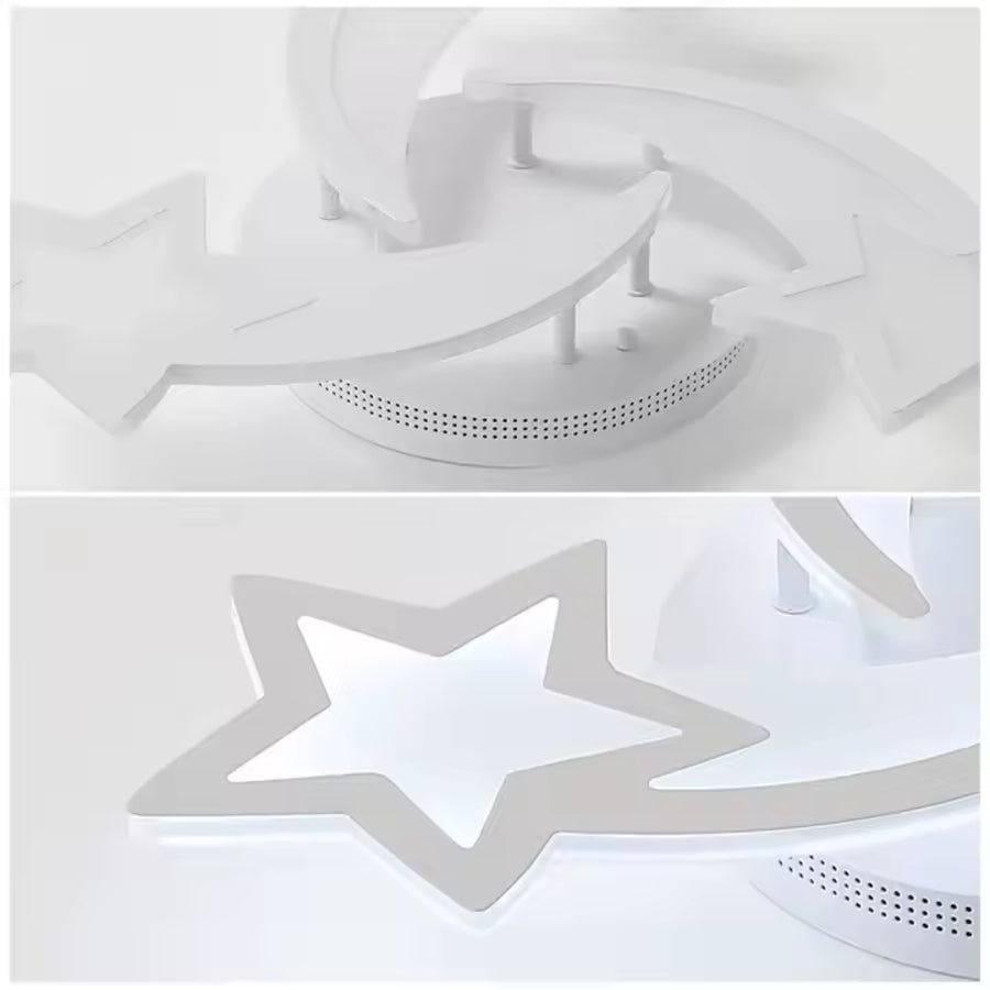 Lampadario a LED con telecomando IPOMOEA 51W, 3 Stelle, Luce Fredda/Calda/Neutra, Dimmerabile, Lampadario a LED Bianco con telecomando Titolo predefinito Alessandro Design