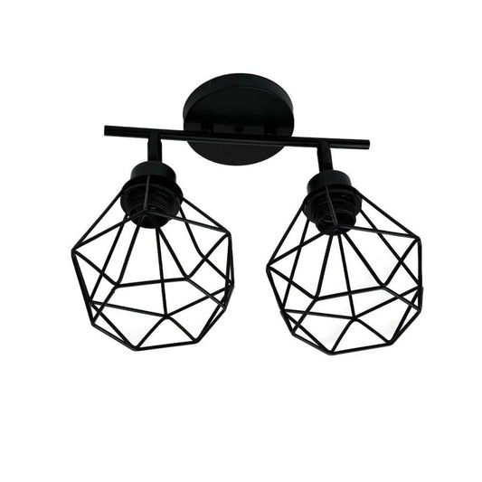 Lampadario Aerope, 2x E27, metallo, nero Lampadari industriali Titolo predefinito Alessandro Design
