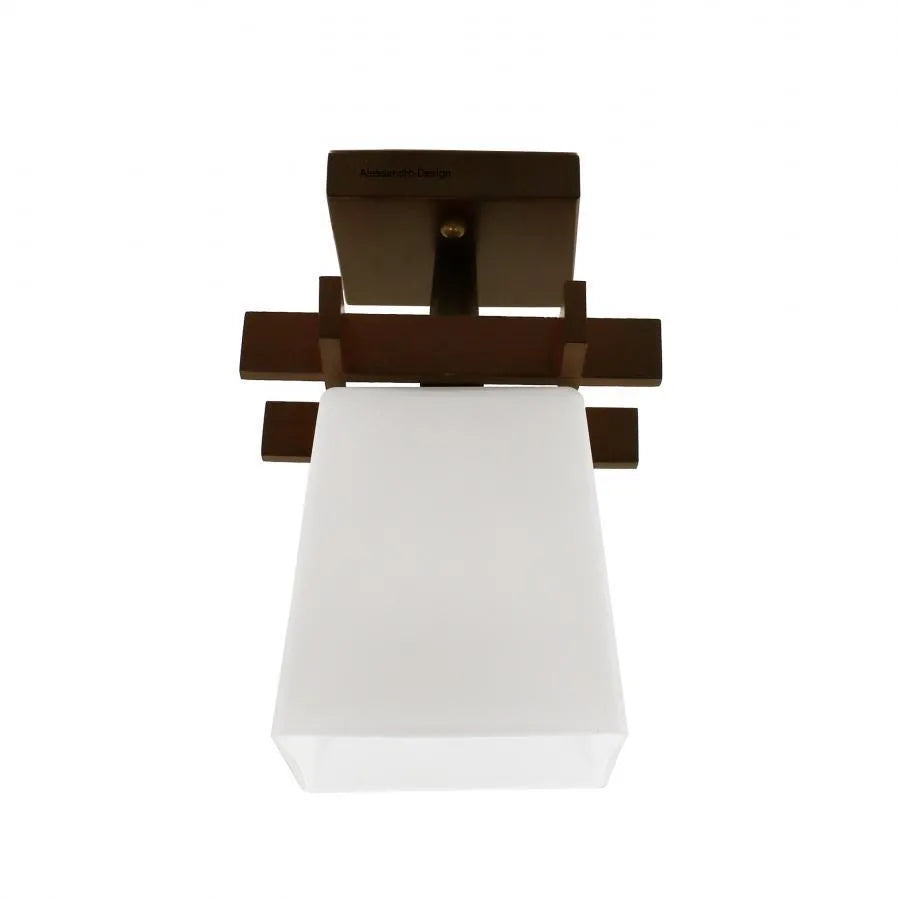 Lampadario Cala, 1 x E27, Marrone con lampadari classici bianchi, legno e vetro Titolo predefinito Alessandro Design