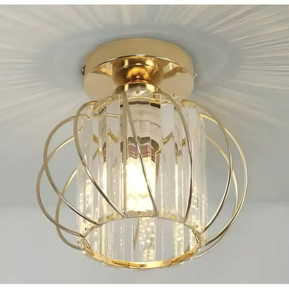 Lampadario Monica, 1XE27, Oro, D 16 cm, Metallo e Cristallo Lampadari Classici Titolo predefinito Alessandro Design
