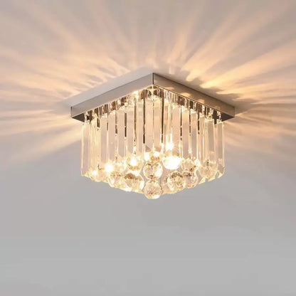 Lampadario di cristallo MARTINEZ Linear Luxe, diametro 35 cm, 4x E14, candelabro moderno cromato lucido Titolo predefinito Alessandro Design