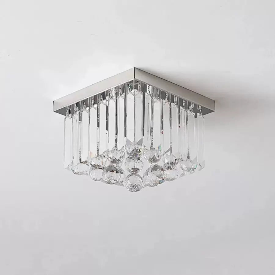 Lampadario di cristallo MARTINEZ Linear Luxe, diametro 35 cm, 4x E14, candelabro moderno cromato lucido Titolo predefinito Alessandro Design