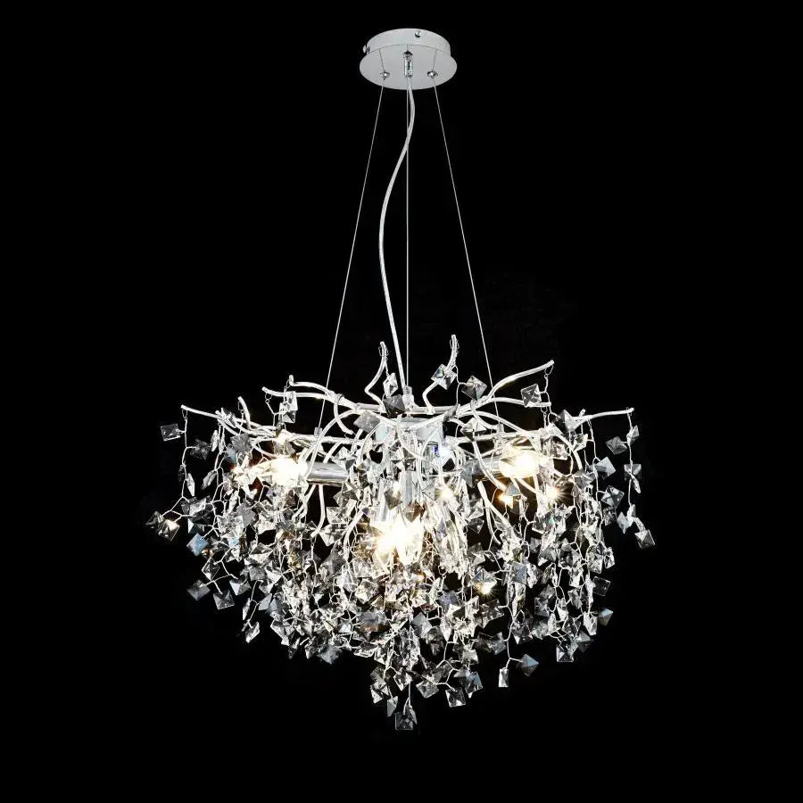 Lampadario di cristallo Konnan 6*E14 Diametro 60 cm Candelabri di cristallo bianco Titolo predefinito Alessandro Design