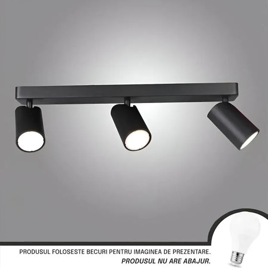 Joom Lampadario con Proiettori Lineari 3XGU10 Plafoniere LED Nere Titolo predefinito Alessandro Design