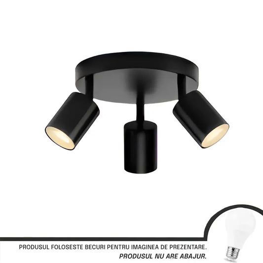 Lampadario Joom con proiettori rotondi, 3 X GU10, Lampadari moderni neri Titolo predefinito Alessandro Design