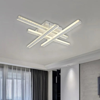 Lampadario LED con telecomando ABIGAIA 136W, 4 Elementi, Lineare, Luce Fredda/Calda/Neutra, Dimmerabile, Cristal Bianco Lampadari LED Titolo predefinito Alessandro Design