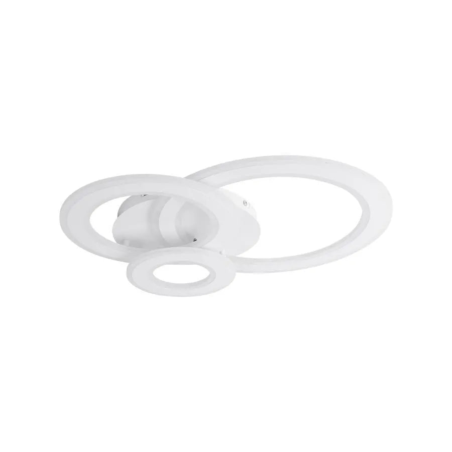 Lampadario LED KYLIE 77W, 3 Cerchi, Luce Fredda/Calda/Neutra, Bianco