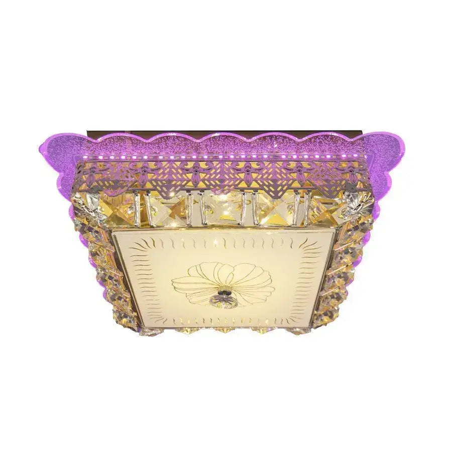 Lustra LED cu cristal ANAIDA RGB 20W, 3000K / 4000K / 6000K, Auriu Lustre LED cu Telecomanda Default Title Alessandro Design