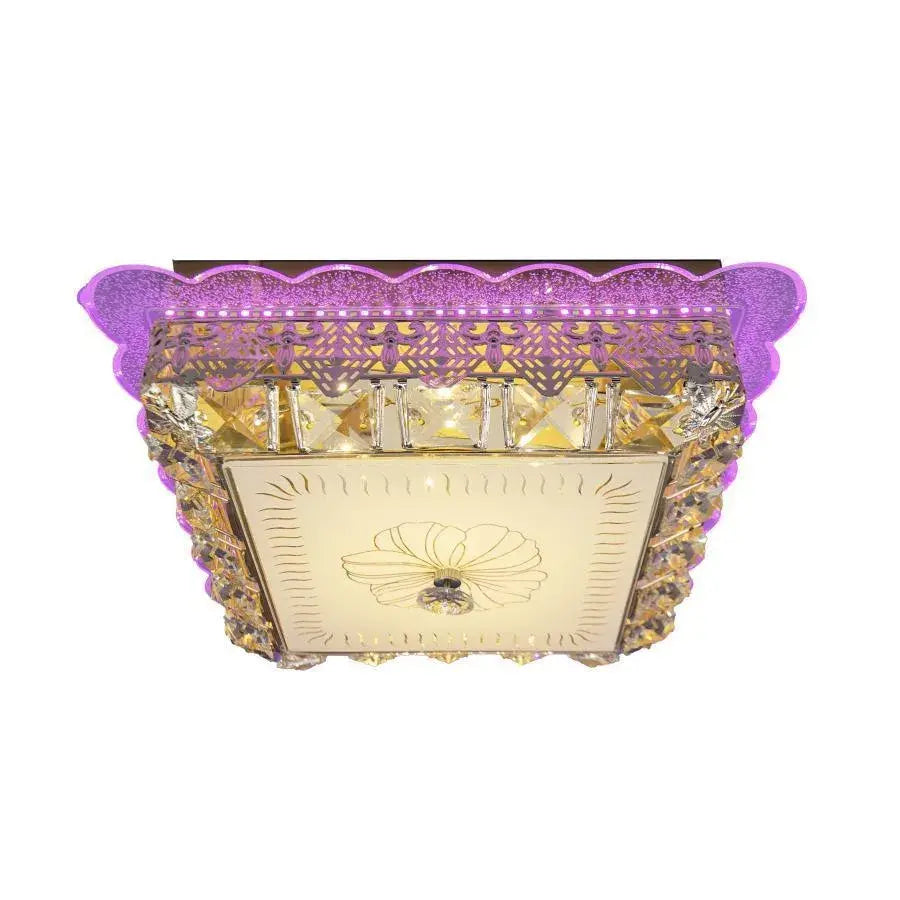Lustra LED cu cristal ANAIDA RGB 20W, 3000K / 4000K / 6000K, Auriu Lustre LED cu Telecomanda Default Title Alessandro Design