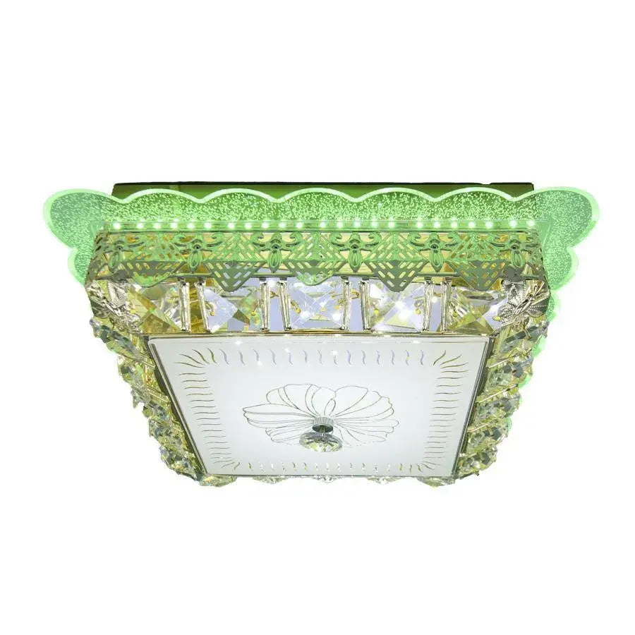 Lustra LED cu cristal ANAIDA RGB 20W, 3000K / 4000K / 6000K, Auriu Lustre LED cu Telecomanda Default Title Alessandro Design