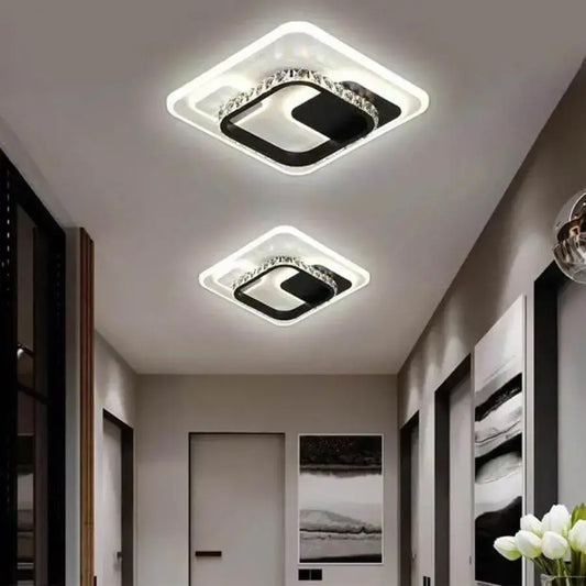 Lampadario LED in cristallo ARIELLA 39W, Quadrato, Luce Fredda/Calda/Neutra, Lampadari LED Nero Titolo predefinito Alessandro Design
