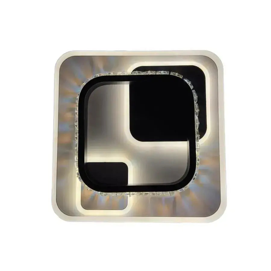 Lampadario LED in cristallo ARIELLA 39W, Quadrato, Luce Fredda/Calda/Neutra, Lampadari LED Nero Titolo predefinito Alessandro Design