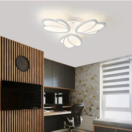 Lampadario a LED con telecomando TULIP 45W, 3 Petali, Luce Fredda/Calda/Neutra, Dimmerabile, Lampadario a LED Bianco con telecomando Titolo predefinito Alessandro Design