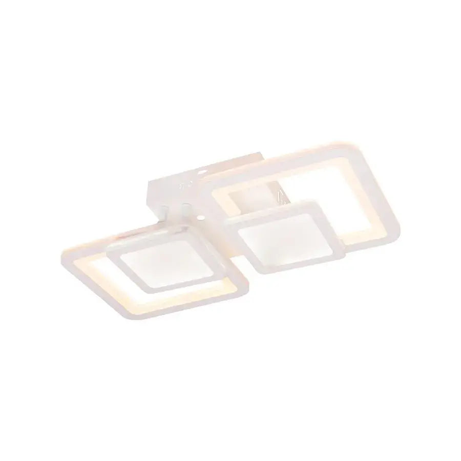 Lustra LED cu telecomanda BALANS 44W, 2 Patrate, lumina Rece/Calda/Neutra, Dimabila, Alb Lustre LED cu Telecomanda Default Title Alessandro Design