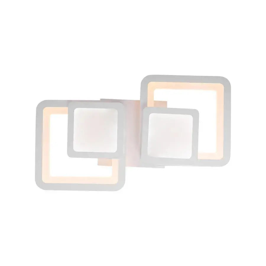 Lustra LED cu telecomanda BALANS 44W, 2 Patrate, lumina Rece/Calda/Neutra, Dimabila, Alb Lustre LED cu Telecomanda Default Title Alessandro Design