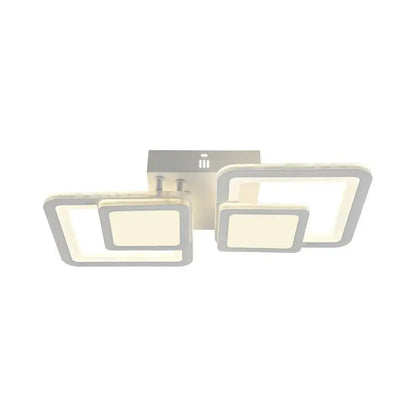 Lustra LED cu telecomanda BALANS 44W, 2 Patrate, lumina Rece/Calda/Neutra, Dimabila, Alb Lustre LED cu Telecomanda Default Title Alessandro Design