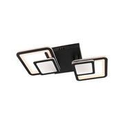 Lampadario LED con Telecomando BALANS 44W, 2 Quadrati, Luce Fredda/Calda/Neutra, Dimmerabile, Nero Lampadari LED con Telecomando Titolo predefinito Alessandro Design