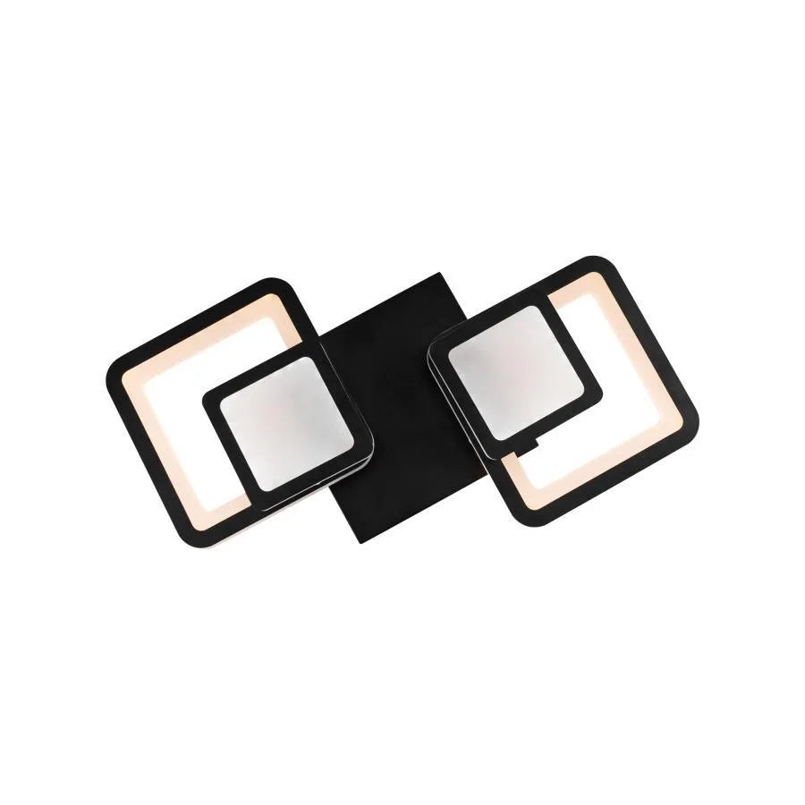 Lampadario LED con Telecomando BALANS 44W, 2 Quadrati, Luce Fredda/Calda/Neutra, Dimmerabile, Nero Lampadari LED con Telecomando Titolo predefinito Alessandro Design
