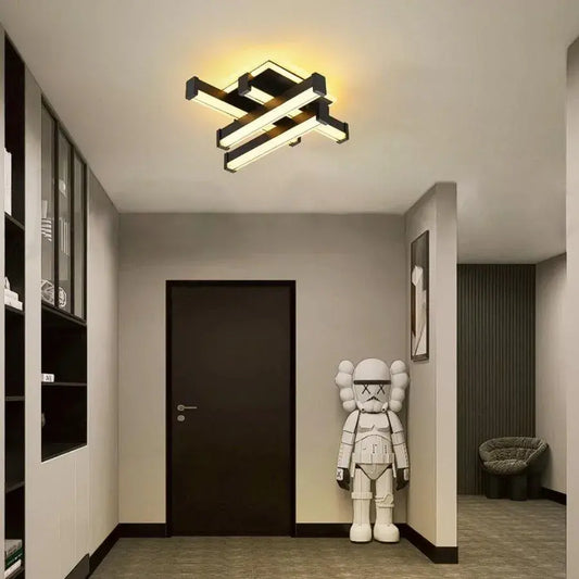 Lampadario LED CADE 34W, 4 Elementi, Lineare, Luce Fredda/Calda/Neutra, Lampadari LED Applicati Nero Titolo predefinito Alessandro Design