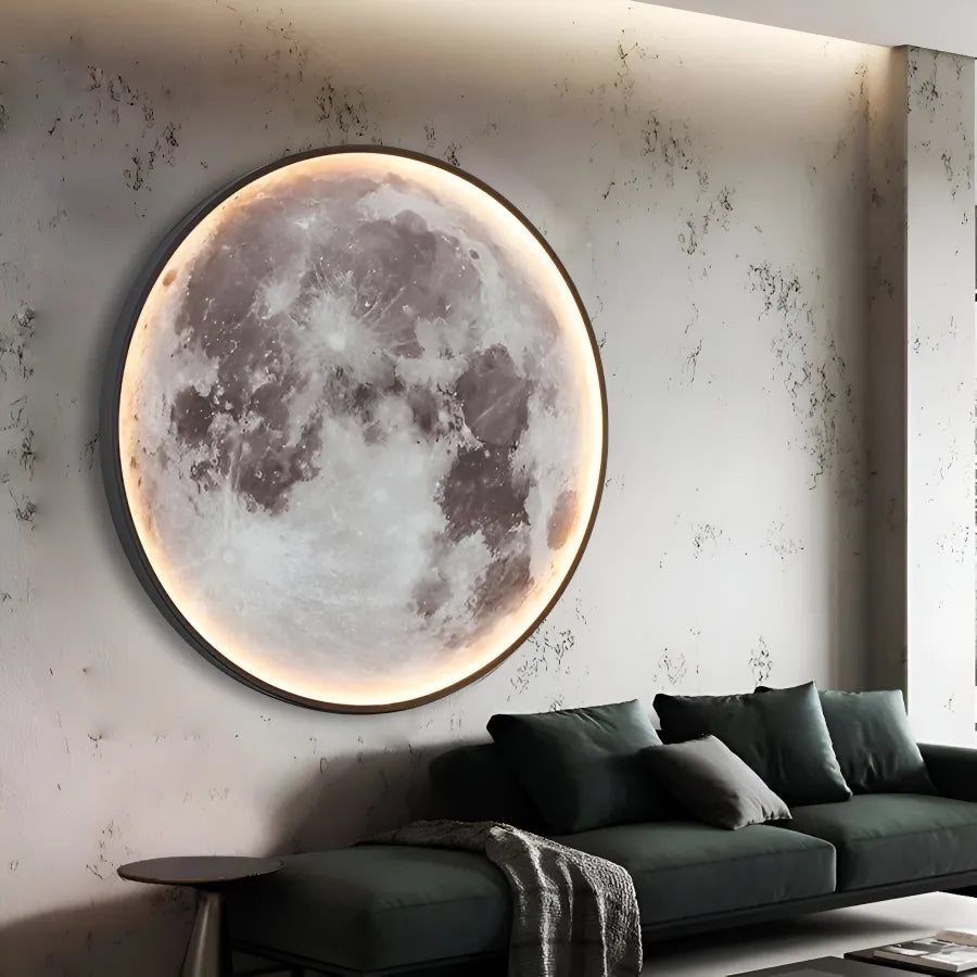 Lampada LED da Parete Decorativa Luna 83W Diametro 120CM Luce Fredda/Neutra/Calda Nero Lampadari LED Applicati Titolo predefinito Alessandro Design