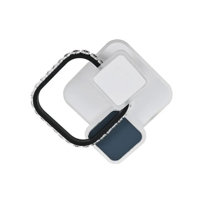 Lampadario LED in cristallo GELLA 48W, Quadrato, Luce Fredda/Calda/Neutra, Lampadario LED Bianco Nero Titolo predefinito Alessandro Design