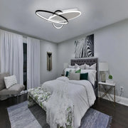 Lampadario LED con telecomando LIGURIA 77W, 3 Ovali, Luce Fredda/Calda/Neutra, Dimmerabile, Lampadari LED Bianco Nero con Telecomando Titolo predefinito Alessandro Design